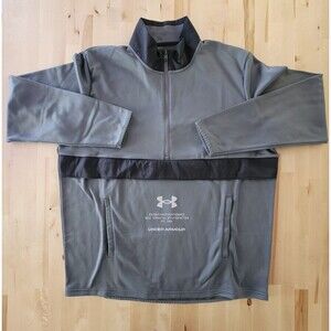 Under Armour ColdGear Storm Half Zip Pullover Pocket Mens Size XL Loose Grey